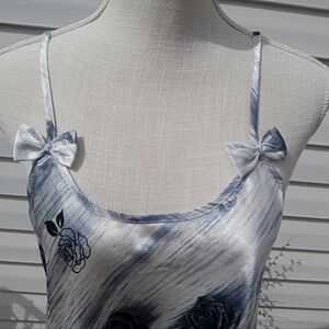 NWOT Vintage Blue Rose Lolita Slip Dress, Medium, Adjustable Straps.